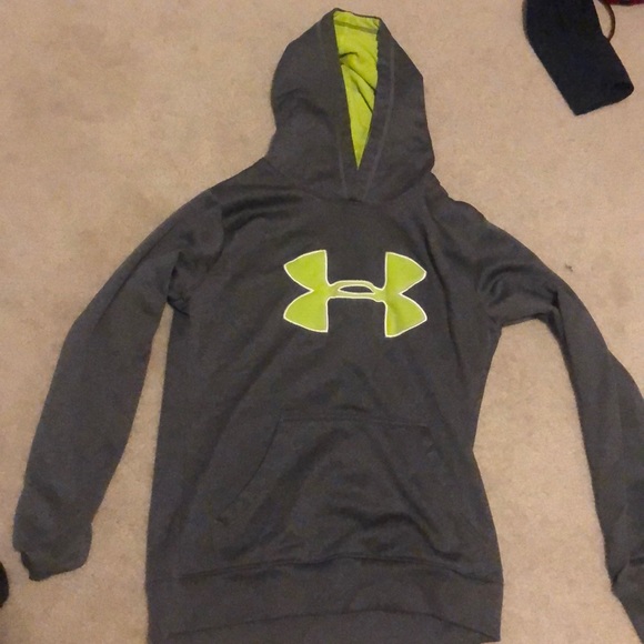 underarmour sweatshirt gray and green. - Picture 1 of 1